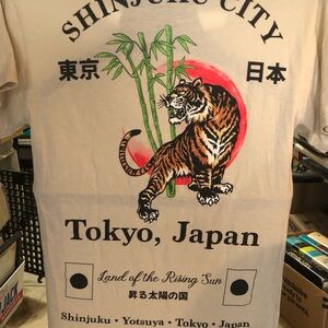 Fresh Laundry Brand Tokyo Japan Graphic T-Shirt Beige